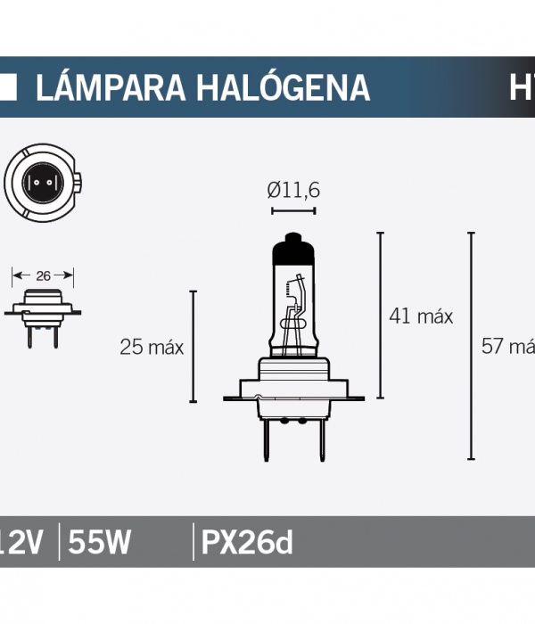 LAMPARA HALOGENA H7