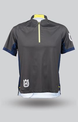 Camiseta Mountain Bike Husqvarna Hombre- Remote Jersey Gris y Azul