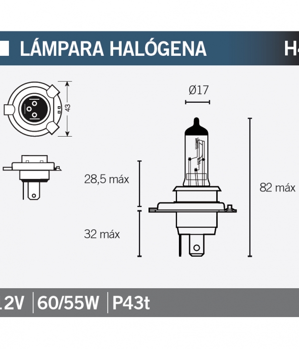 LAMPARA HALOGENA H4